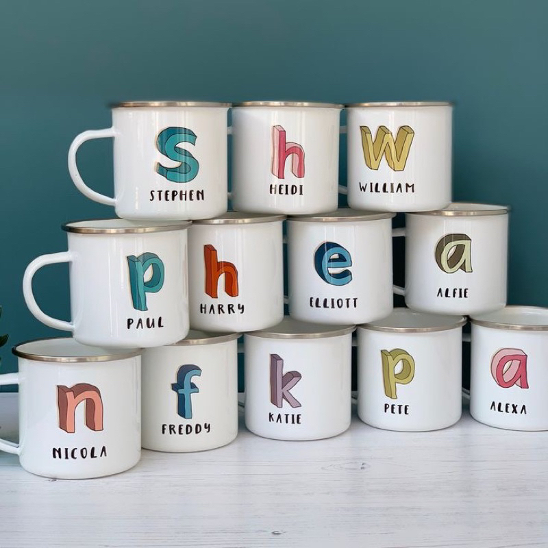 (LANGSUNG KIRIM) CUSTOM DESIGN MUG ENAMEL SOUVENIR MUG/GELAS ENAMEL POLOS GELAS JADUL POLOS MUG KALE