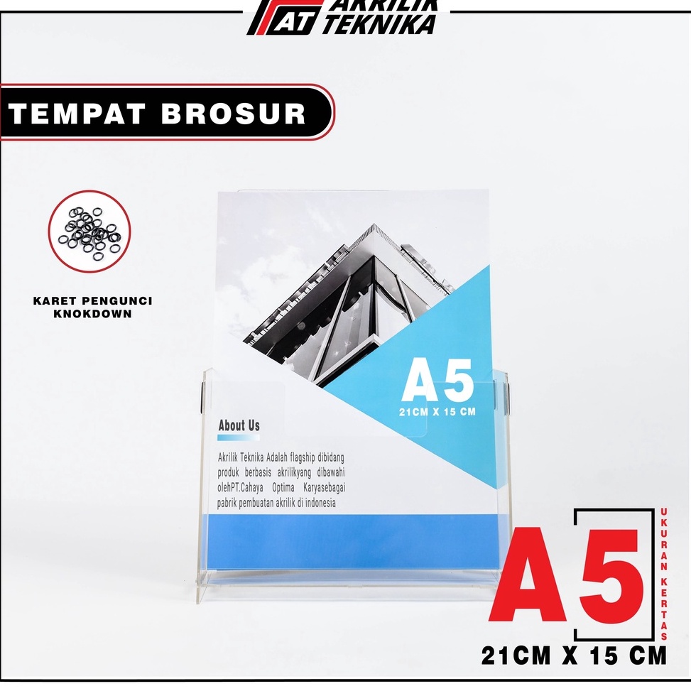 

⚡Cuci gudang⭐ Rak Brosur Akrilik Display Menu - Ukuran A5