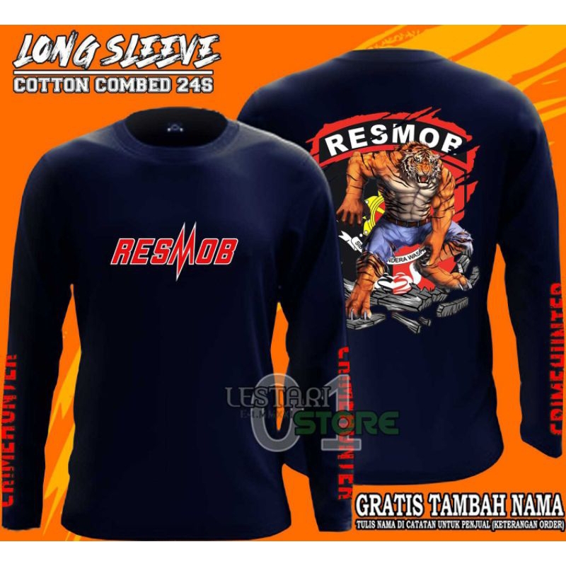 Kaos polisi tangan panjang resmob tshirt resmob