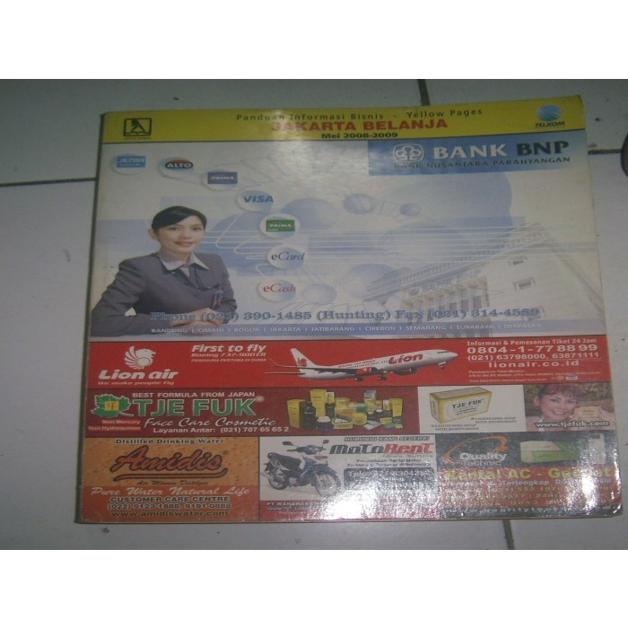 YELLOW PAGES/BUKU TELEPON/PETUNJUK TELEPON JAKARTA BELANJA 2008-2009
