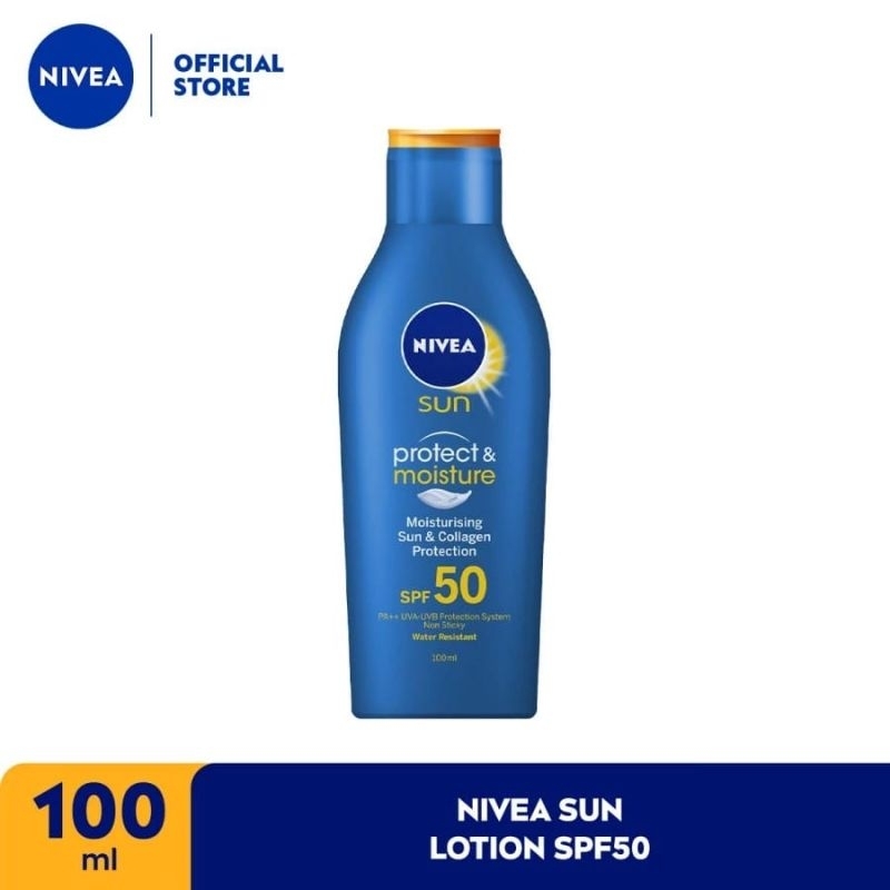 Nivea Sun Protect & Moisture Spf 50+ PA+++ 100 ml ( EXP 03/2026 )