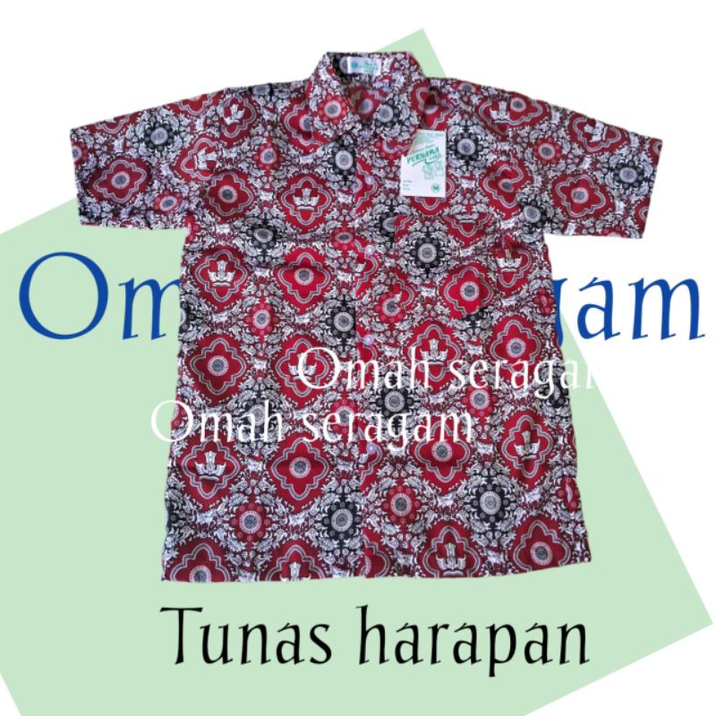 Baju seragam sekolah batik SD merah