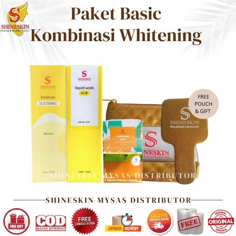Shineskin Paket Sensitif / Shineskin Paket Kombinasi / Shineskin Paket Komedo (isi4)
