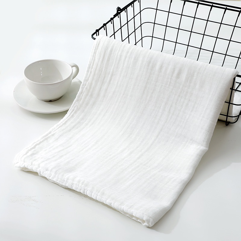 Muslin swaddle bedong selimut bayi breathable multi-use blankets putih polos 30% katun organik 70% b
