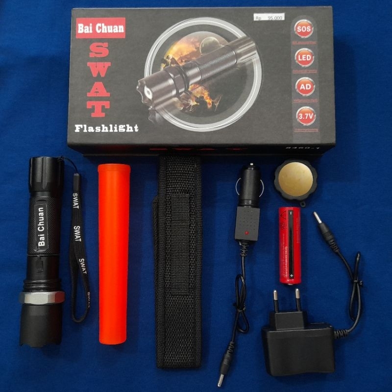 Senter SWAT Bai Chuan Flashlight Police Polisi