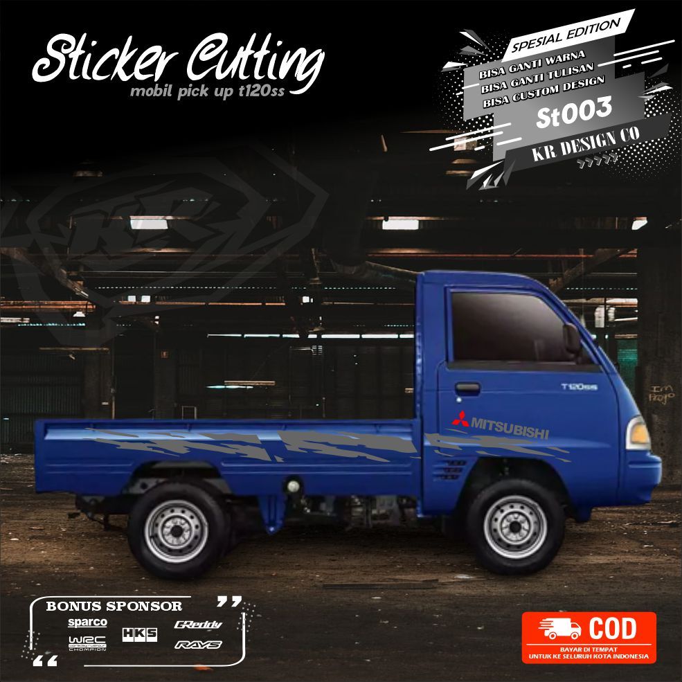 BISA COD STICKER STRIPING PICK UP T120SS STICKER CUTTING MITSUBISHI MOBIL PICK UP FUTURA COLT T120SS