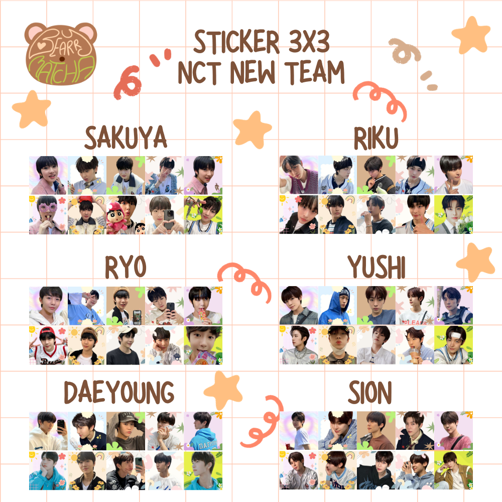 

[READY STOCK] isi 50pcs NCT WISH 3x3 sticker