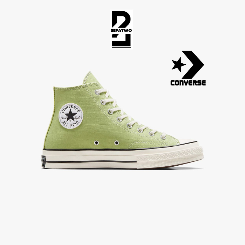 𝐂𝐎𝐍𝐕𝐄𝐑𝐒𝐄 Sepatu Converse 70s Hi Chuck taylor Vitality Green/Egret/Black