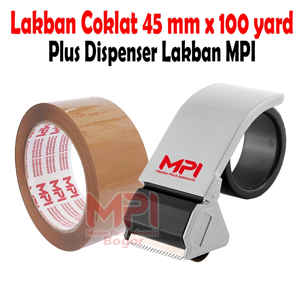 

Lakban Coklat MPI 45 mm x 100 yard Plus Dispenser Lakban MPI - Master Pack Indonesia Bogor