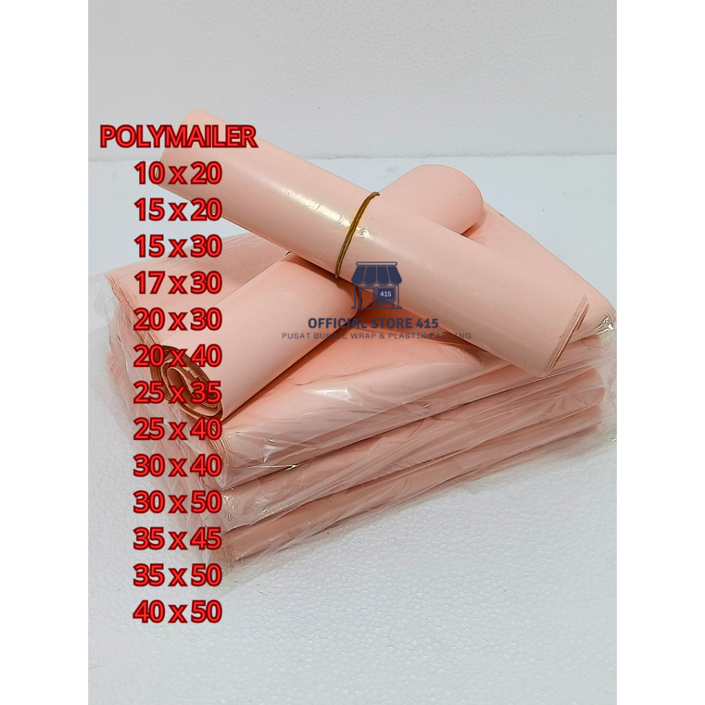

Polymailer Isi 50 Lembar 10x20 15x30 17x30 20x30 20x40 25x35 25x40 Tebal Mengkilap / Glossy