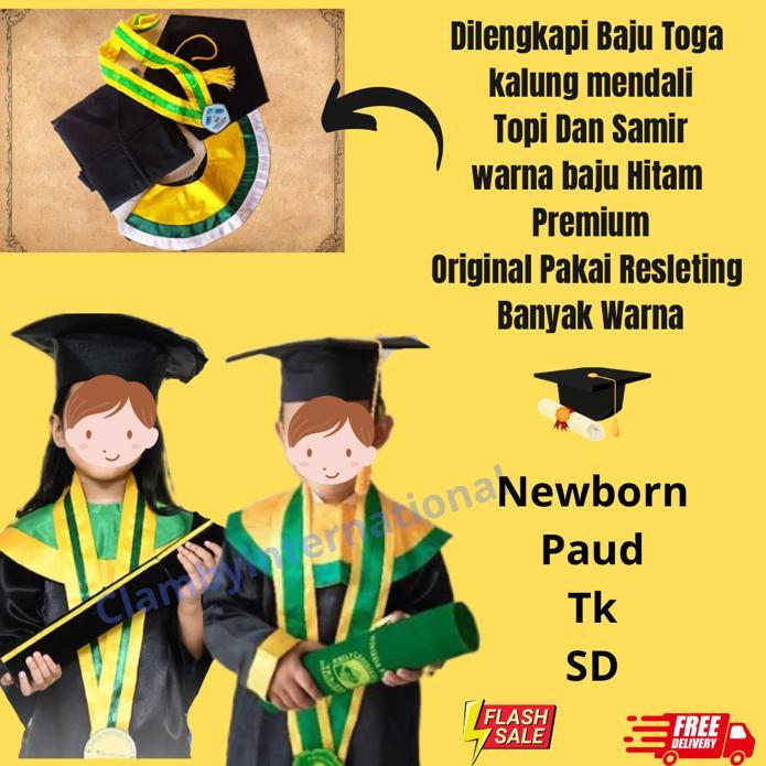 Baju Toga Wisuda SD/TK/PAUD Grade A Quality/ Baju Anak Photoshoot Bayi Jubah /Baju Kelulusan Wisuda 