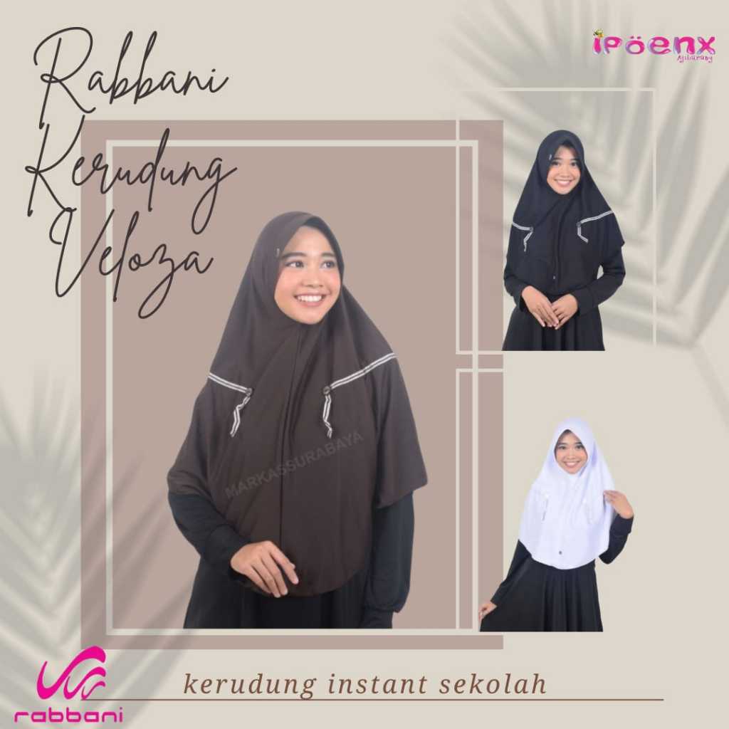 RABBANI KERUDUNG VELOZA | KERUDUNG INSTANT SEKOLAH | RABBANI ORIGINAL