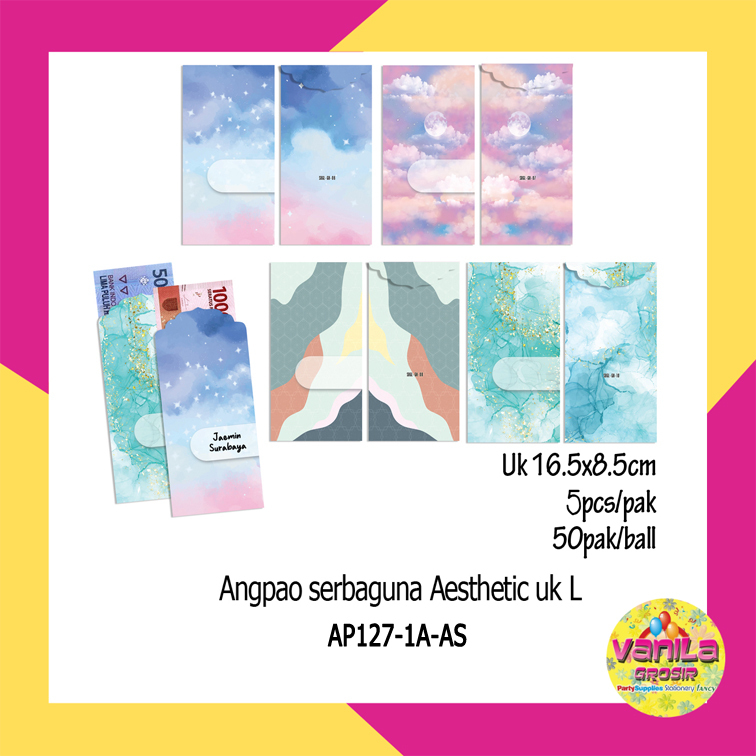 

(1Ball isi 50pak) Angpao Serbaguna Uk L Motif Aesthetic, angpao ultah, angpao wedding, amplop wedding, amplop lebaran
