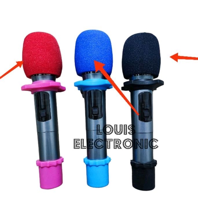 Sarung Mic Busa Mic Sarung Penutup Kepala Microphone Cover Mic ( 1 Pcs ) HITAM SAJA