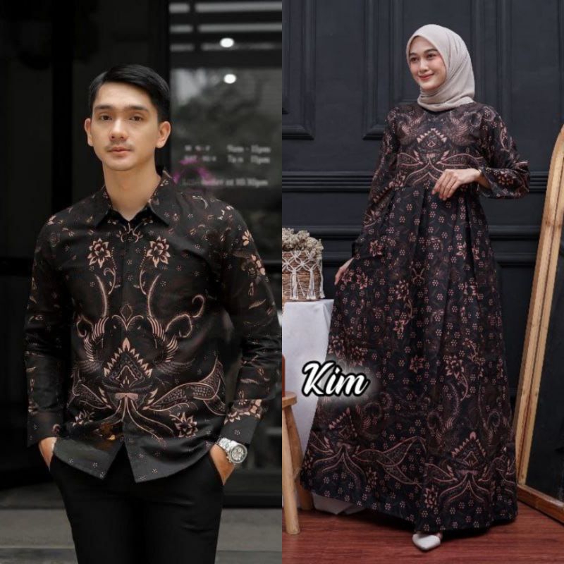Couple Batik - Couple batik Gamis - Couple Batik gamis dan kemeja - Couple batik gamis pasangan - ba