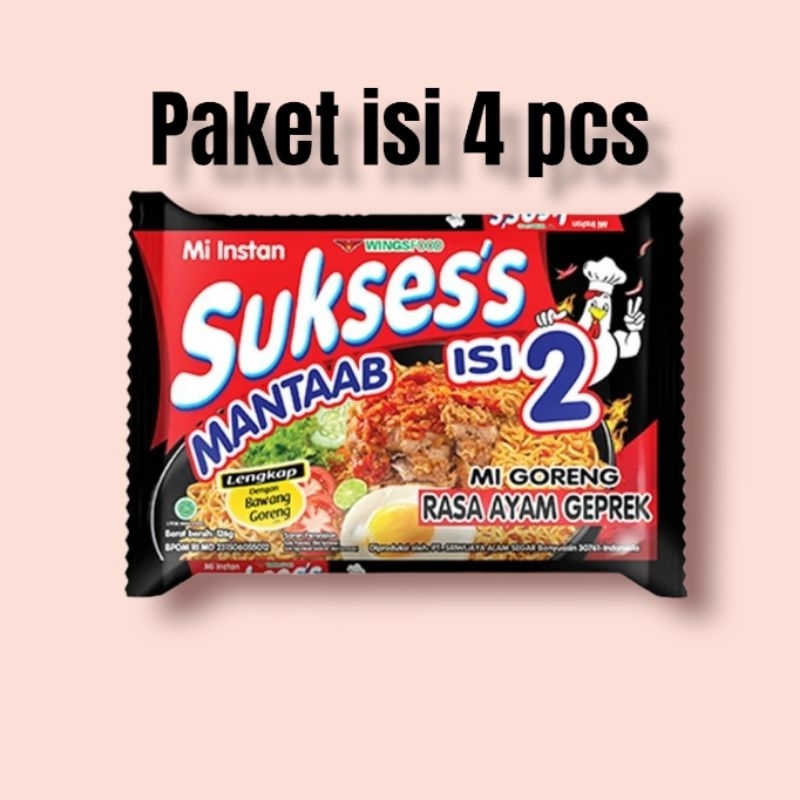 

Mie sukses isi 2 paket pembelian 4 pcs