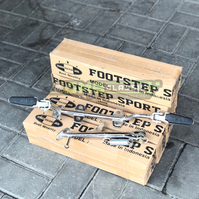 Footstep ducati Pijakan postep depan mp mono crom SHJ Tebal set jagang standart 25 cm samping footst
