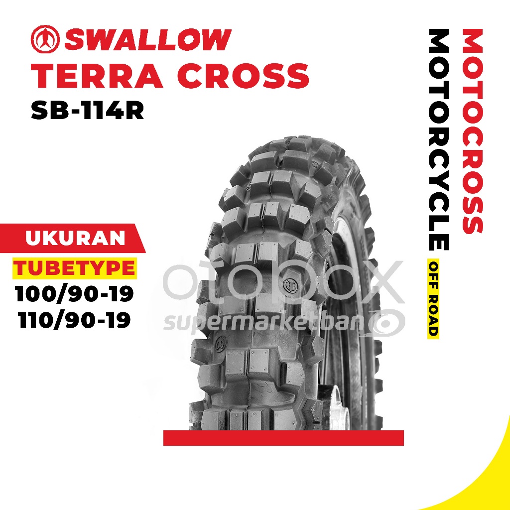 Ban Luar Motor Swallow SB-114R Terra Cross 100/90 110/90 Ring 19 Trail