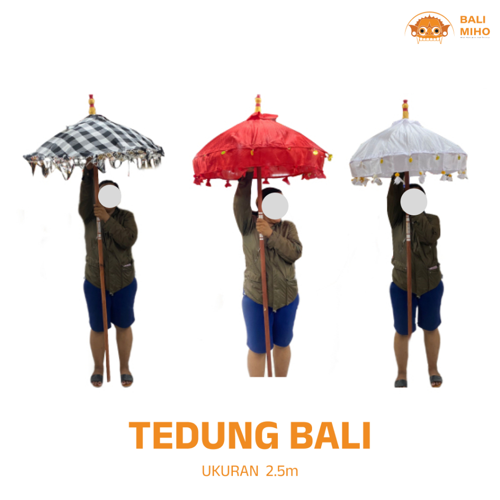 Payung Bali 2.5 Meter - Payung Bali - Payung Tedung - Perlengkapan Keagamaan Bali - Dekorasi Pura Ba