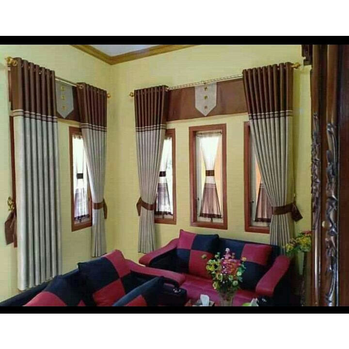 Gorden Pintu Gorden Jendela Minimalis Blackout Kombinasi Warna