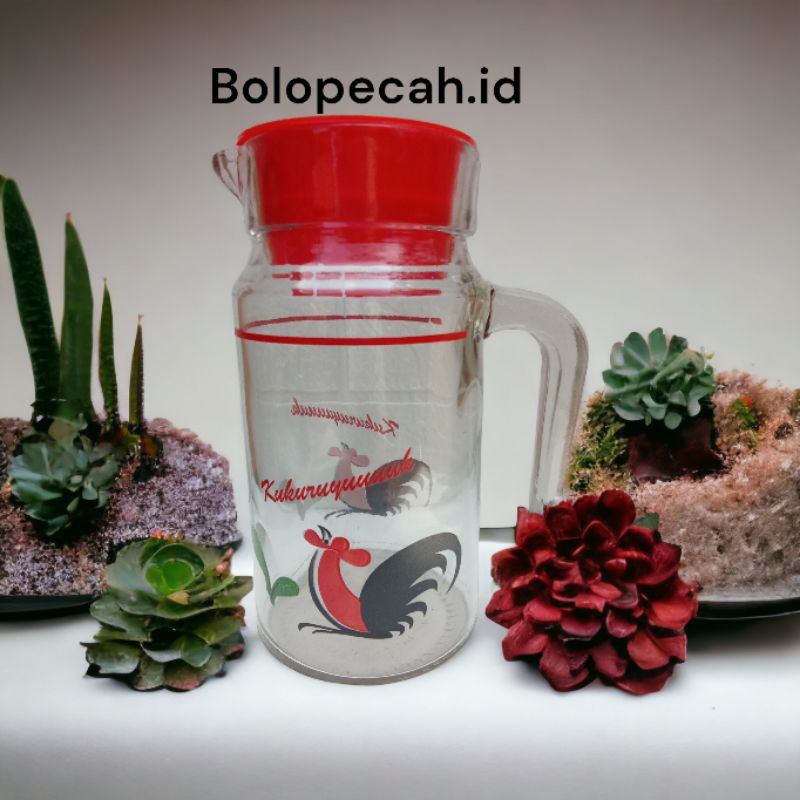 Jar teko kaca ayam jago series