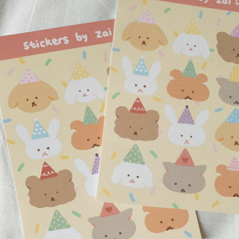 

birthday party stickers by.zai