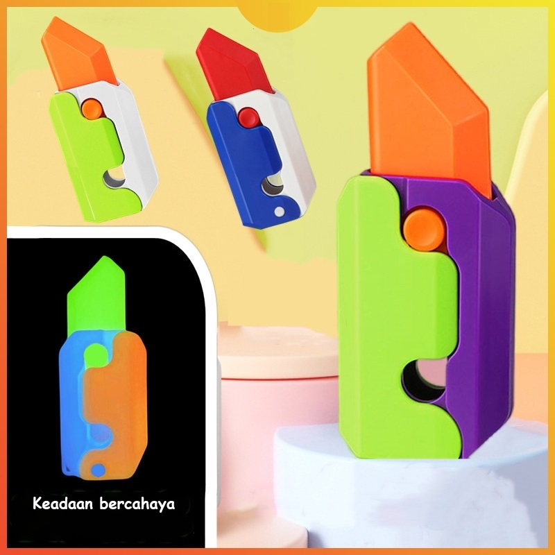 mainan anak pisau gravity fidget toys mainan pisau 3d lipat cute pisau wortel pisaucarrot knife pisa