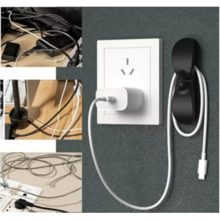 {5 PCS} Holder Kabel bentuk pita - holder Organizer Klip Gulungan Kabel Tempel Kabel Holder Pita
