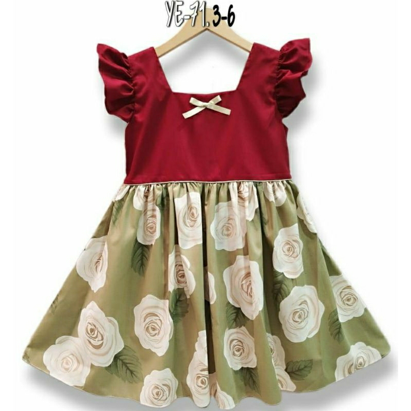 DRESS NATAL ANAK / DRESS MERAH HIJAU ANAK CEWEK / KOSTUM NATAL ANAK cewek / baju merah anak baju hij