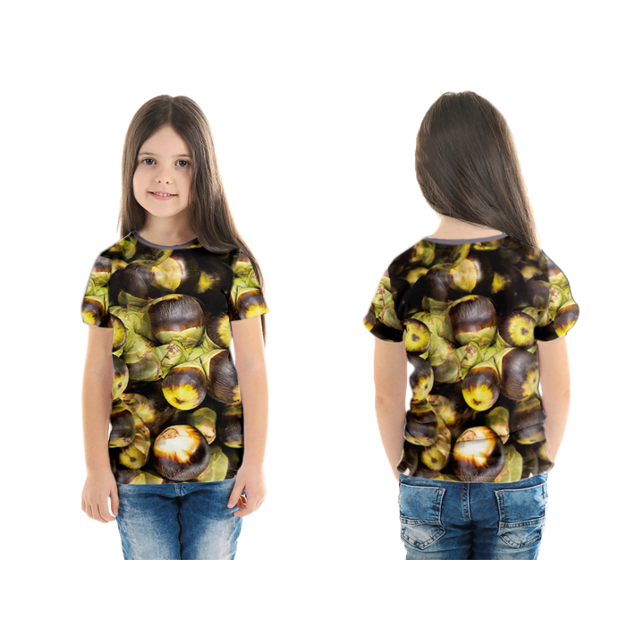 kaos atasan wanita baju buah lontar Fullprinting 3D terbaru 2024