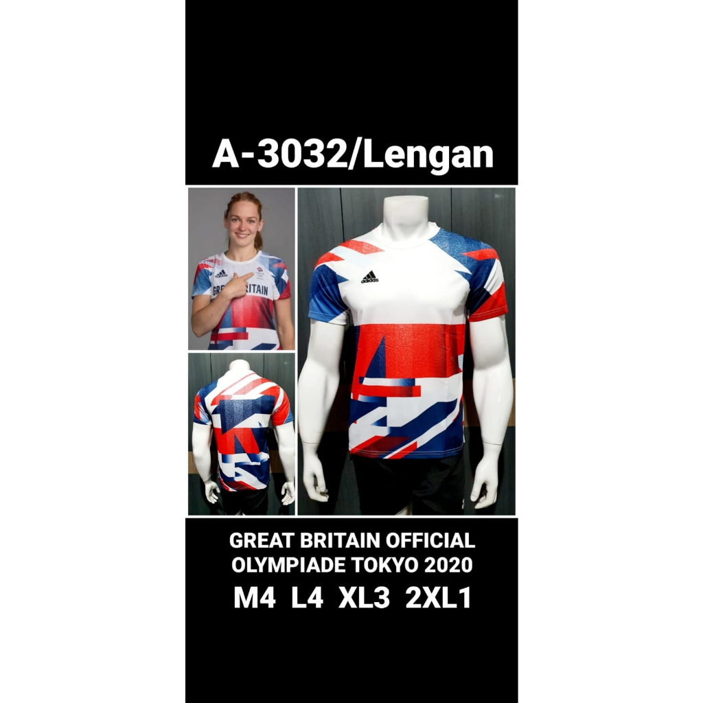 Kaos Jersey Badminton Dryfit Pria Olimpiade Tokyo 2020 A-3032 LENGAN