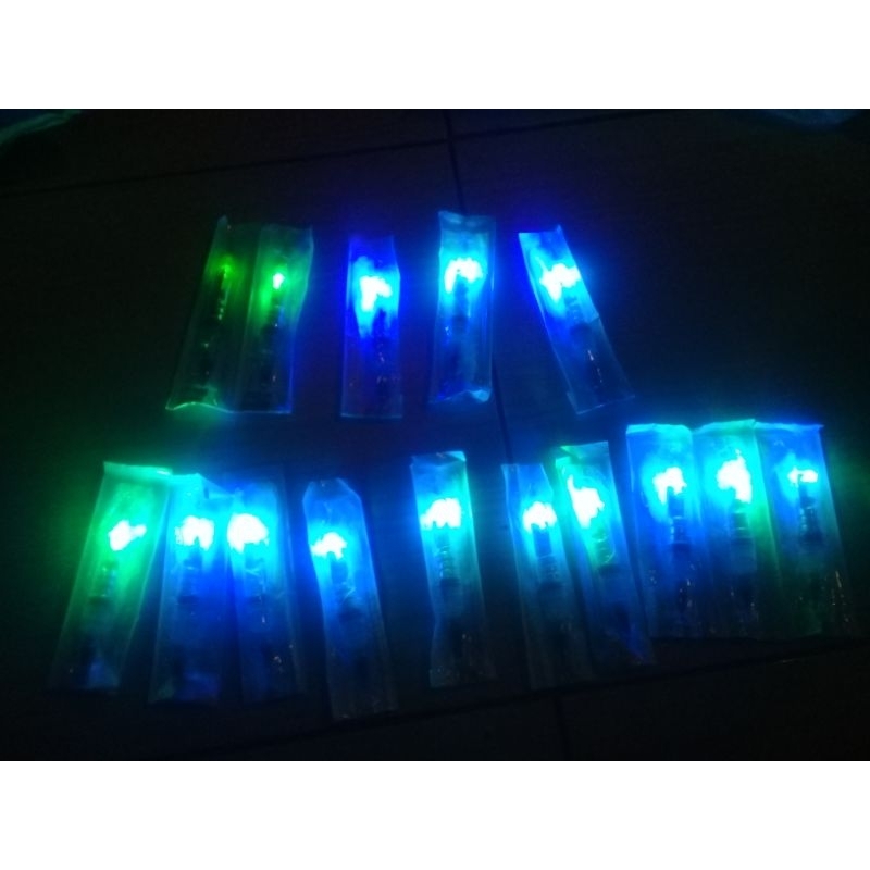 LAMPU CELUP DALAM AIR/LAMPU LASER SUNTUN/CUMI 3 KEDIPAN 2 WARNA HIJAU BIRU.
