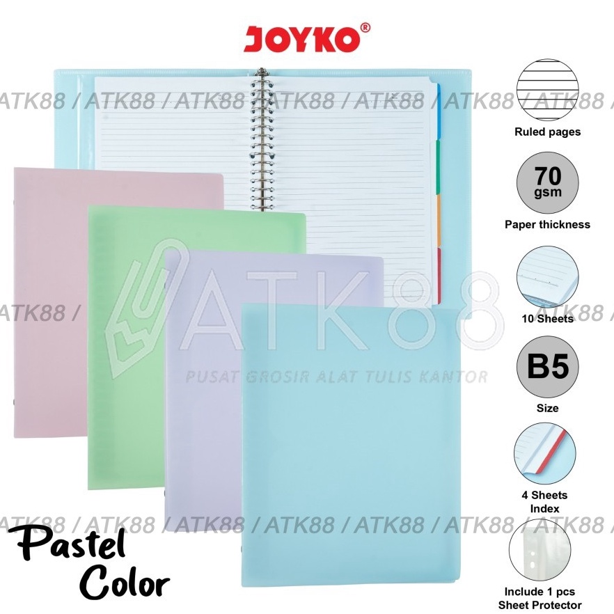 

Promo 12.12 Binder Note Pastel Joyko B5 MHPT-143