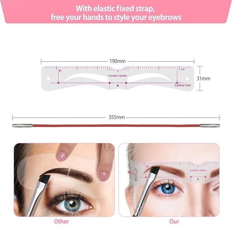 (3in1) Paket Hemat Eyebrow Stamp 3in1 Cetakan Alis Tali/ Eyebrow Powder Ibcccndc