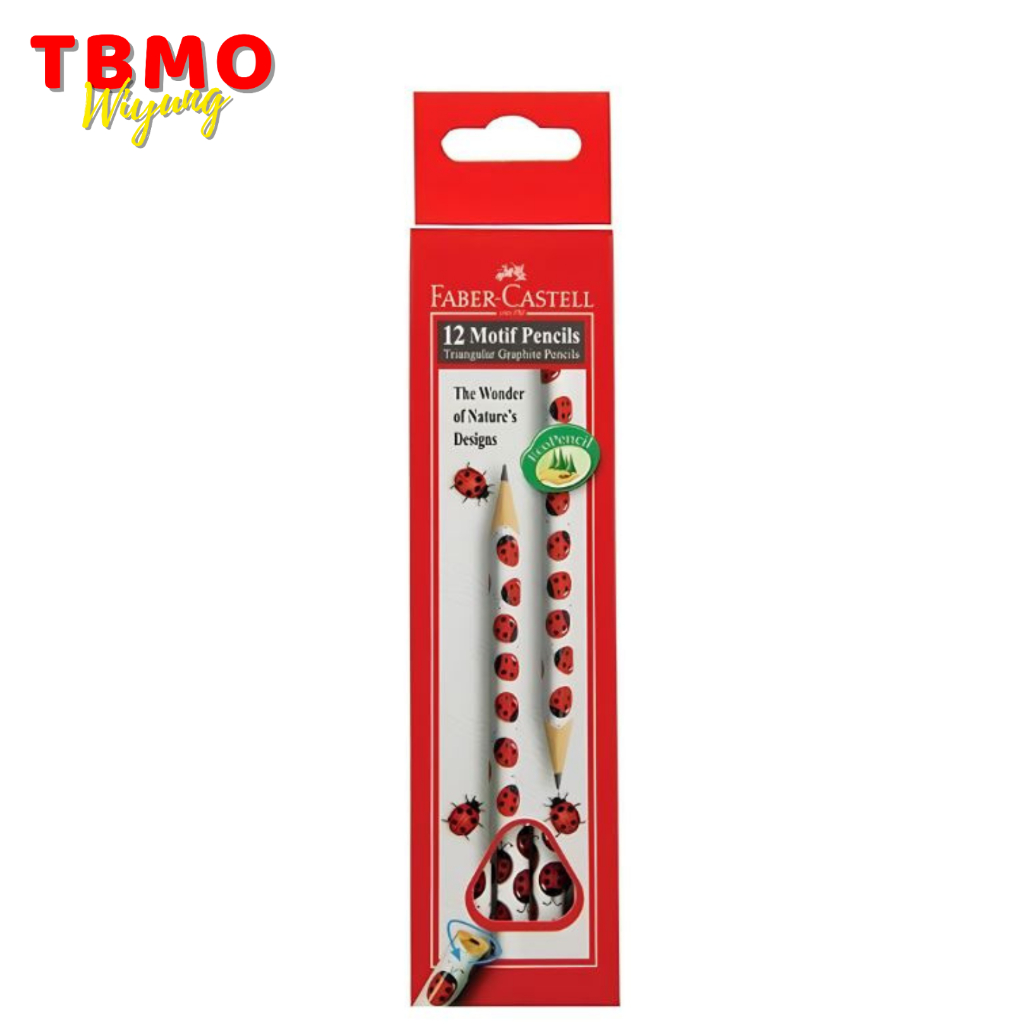 

Faber Castell Pensil 2B Motif Lady Bugs Per Pack isi 12 Pcs 118367
