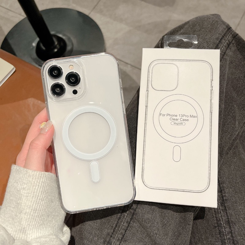 AKRILIK MAGNETIK CLEAR CASE  DENGAN Magsafe Full Cover Akrilik IPHONE  11 12 13 14 14+ PRO MAX PLUS
