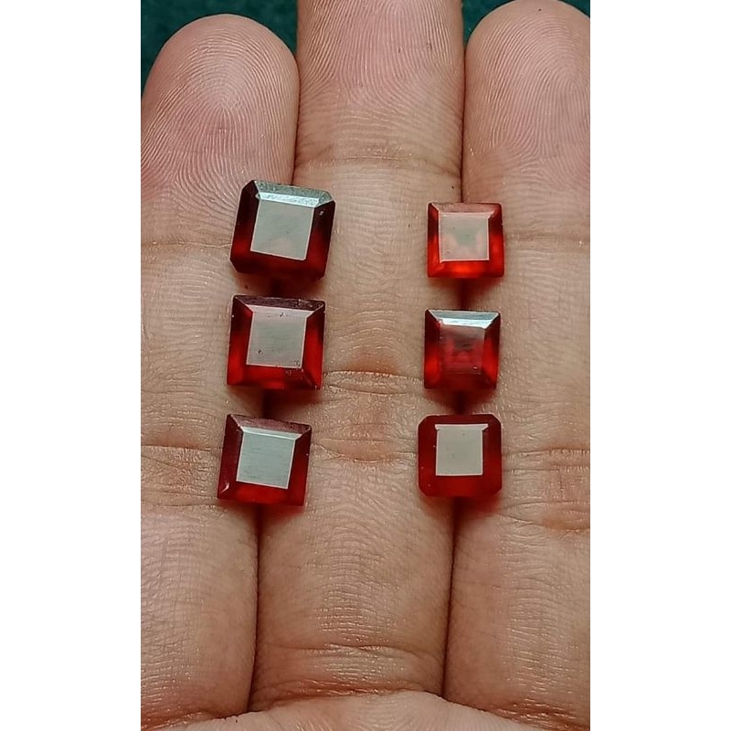 batu permata asli natural garnet kotak termurah harga grosir