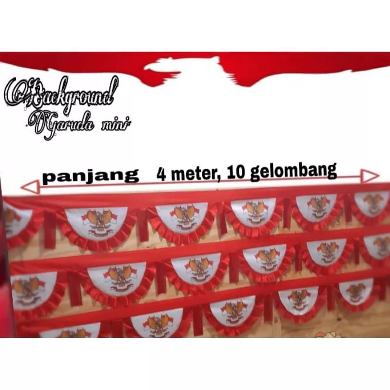 bendera Indonesia beckron mini 10glombang
