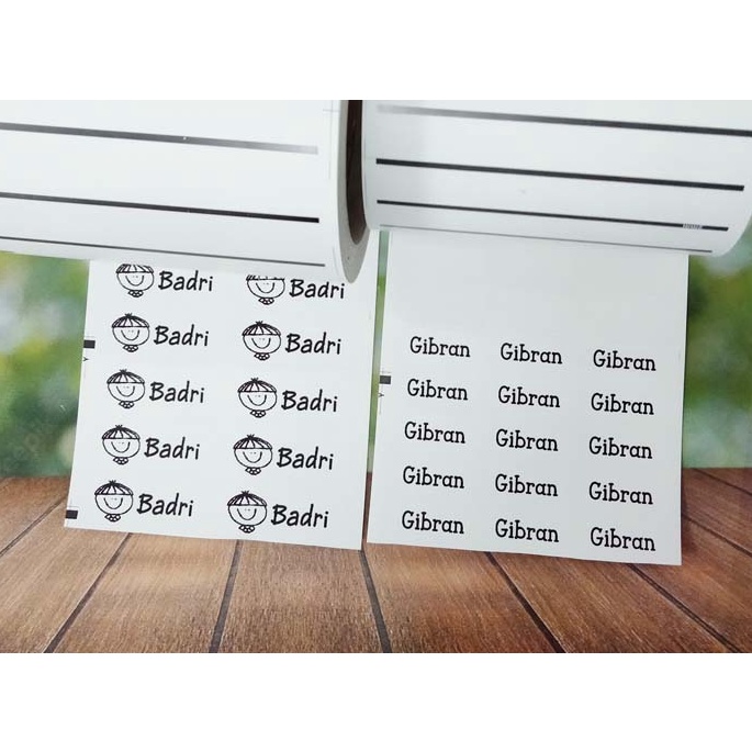 

Ready stock.. LABEL NAMA UNTUK BAJU 94