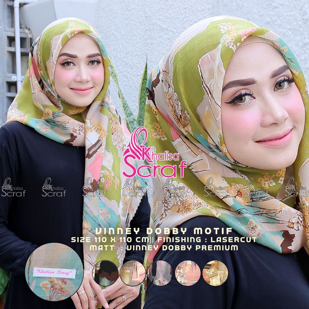 Jilbab segi empat wafle motif AMEENA laser cut premium kerudung terkini khalisa scraf