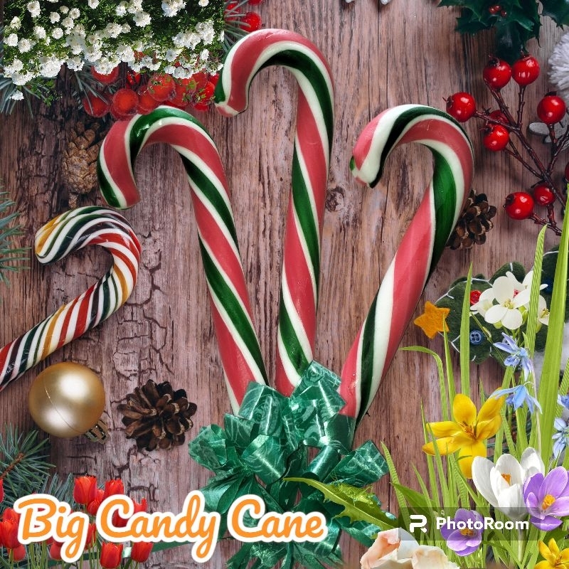 

Big Candy Cane - Merah Hijau Putih - Tongkat Natal - Semeru Lolipop