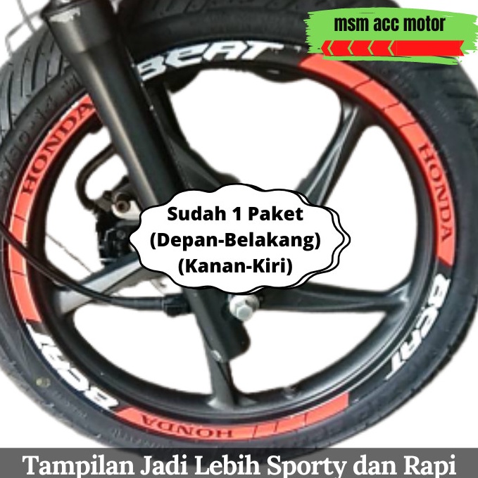 Ready Stiker Sticker Velg Beat Karbu Beat Fi Beat Deluxe Berkualitas Premium - Biru 48
