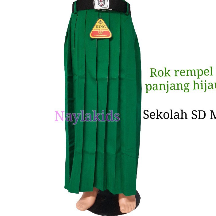Terlaku. rok hijau panjang sekolah rok rempel hijau panjang sekolah sd mi.