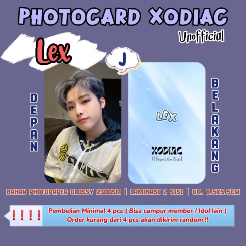 Photocard XODIAC - LEX / Photocard Unofficial / Photocard  LEX XODIAC / PC LEX / XBLISS / PC XODIAC 