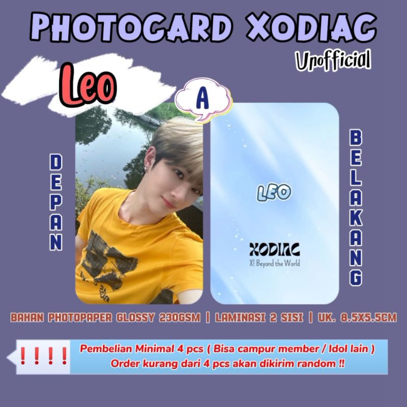 Photocard XODIAC - LEO / Photocard Unofficial / Photocard  LEO XODIAC / PC LEO / XBLISS / PC XODIAC 