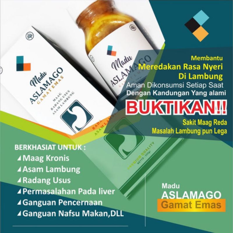 

Madu Aslamago Gamat Emas Madu Magh dan Asam Lambung