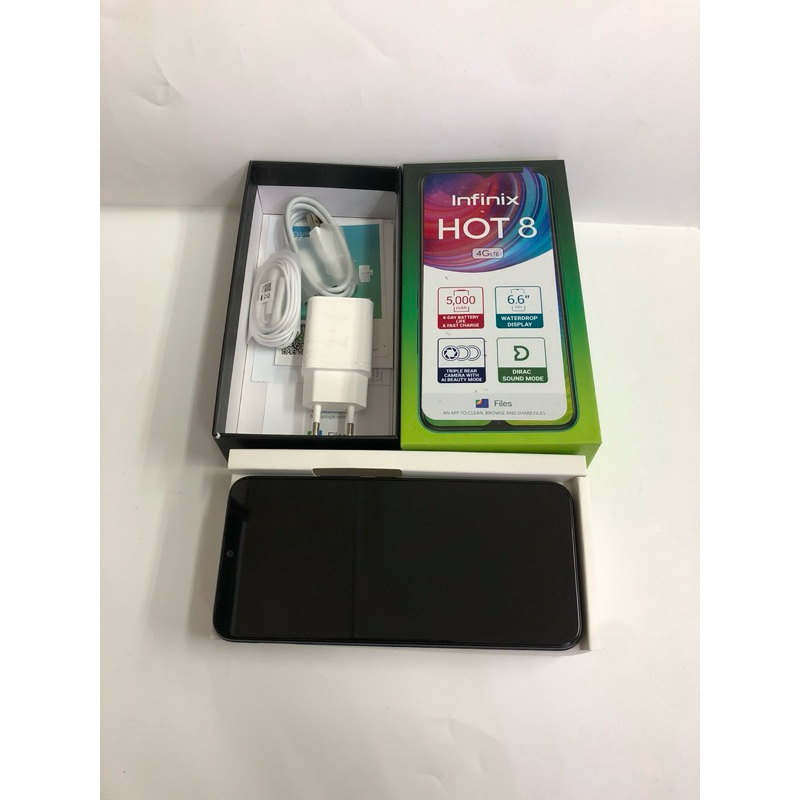 Infinix Hot 8 4/64gb Fullset Second Garansi Resmi