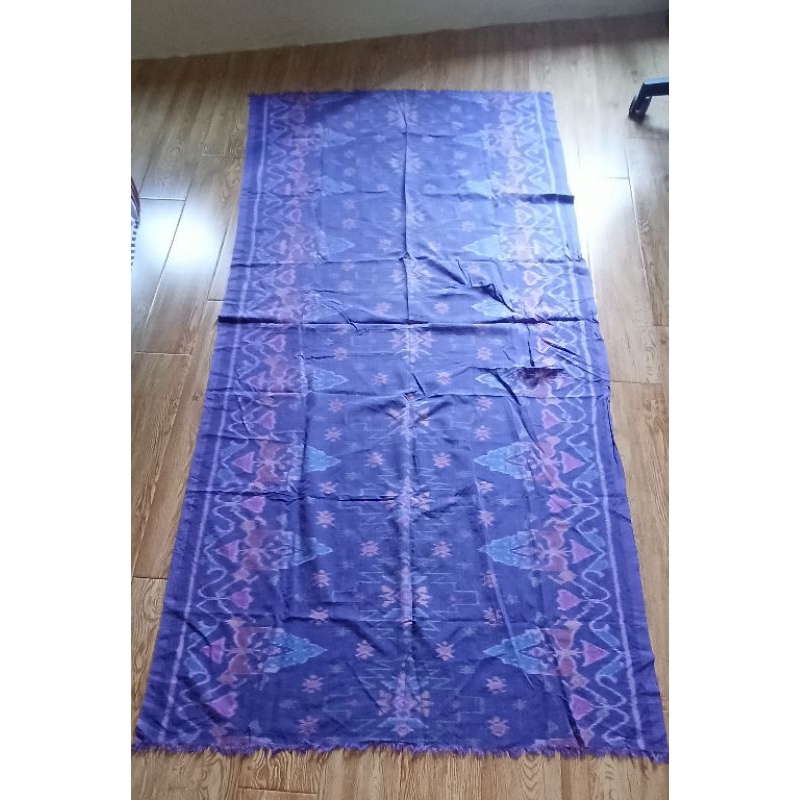 koleksi Jadul Kain Tenun Bali Vintage lawas warna ungu premium P:210cm