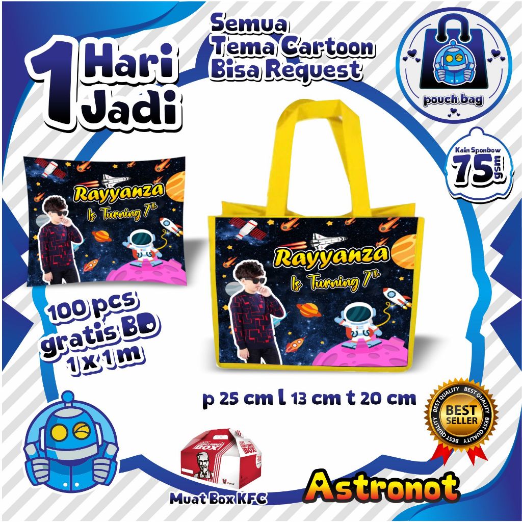 

Tas Ulang Tahun Tema Astronot
