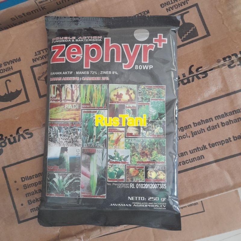 Fungisida & Bakterisida ZEPHYR+ 80WP 250Gr Bahan aktif : maneb 72% +  Zineb 8%